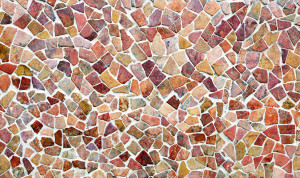 mozaiek rood gebroken tegel